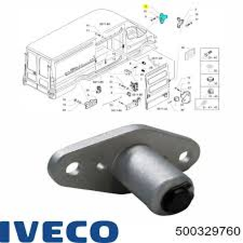 Гнездо пальца сдвижной двери Iveco E3/4/5/6